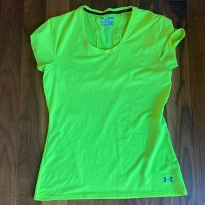 Neon under armour workout shirt